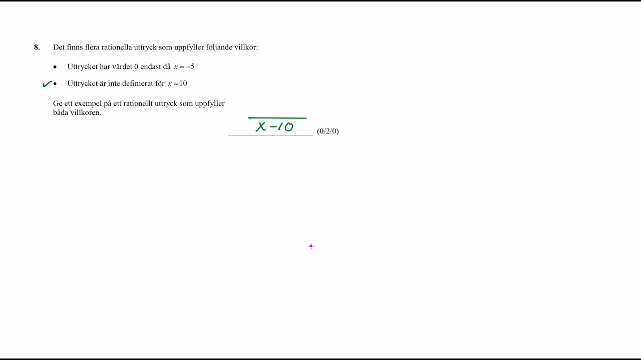 Uppgift 8 Nationella Provet Matematik 3b HT 2014 - YouTube