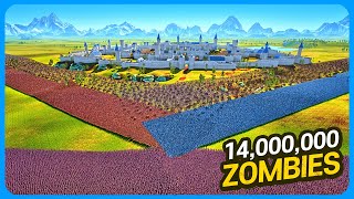 14 MILLION ZOMBIES vs Humanity's Fort - Ultimate Epic Battle Simulator 2 UEBS 2 (4K)