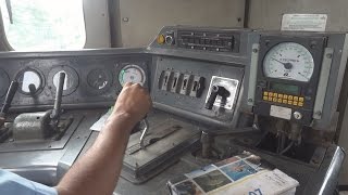 [IRFCA] Indian Railways Alco WDM3D Loco Cab Ride at 110 KMPH, Loco Pilot Operating the Loco