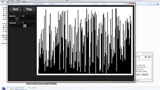 Pygame Simple GUI and Sorting Algorithm Visualizer Test