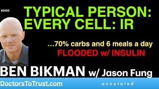 BEN BIKMAN f3 | TYPICAL PERSON: EVERY CELL: IR   …70% carbs and 6 meals a day FLOODED w/ INSULIN