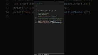 How to shuffle an array in Swift #swiftcode #programming