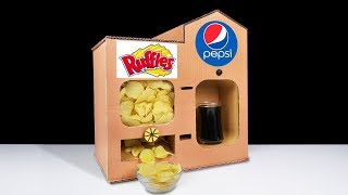 DIY How to Make Ruffles Chips Vending Machine and Pepsi Fountain Machine