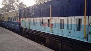 ZDM 724 AND ZDM4A 232 DEPARTURE AT JAWALAMUKHI ROAD RAILWAY STATION / KANGRA VALLEY RAILWAYS