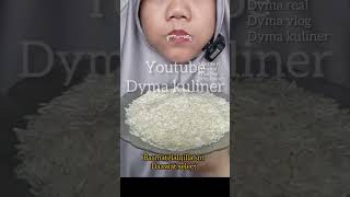 DYMA KULINER 💕ASMR RAW RICE EATING💕 Makan Beras Mentah💕 #mukbang