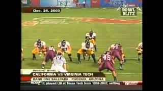 Aaron Rodgers QB (California/Green Bay Packers) vs Virginia Tech 2003