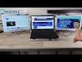 kwumsy f2 triple screen 14 laptop monitor extender with 360° rotation stand