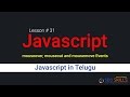 mouseover, mouseout and mousemove Events in Javascript