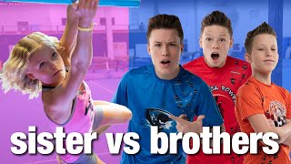 Can a SISTER Beat Her OLDER BROTHERS in 18 Challenges?