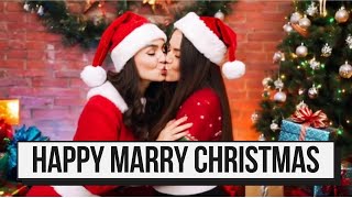 Lesbians Couple On Merry Christmas 🎄 Lesbians kissing scenes