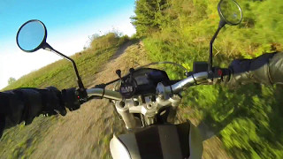 BMW G650 Xmoto off road with a near crash