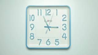 Ajina Maple Digit Square Wall Clock Blue