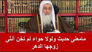 مامعنى حديث ولولا حواء لم تخن أنثى زوجها الدهر : الشيخ مصطفى العدوي