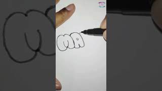 #shorts /HOW TO DRAW "Math" IN BUBBLE LETTERS