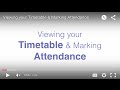 Viewing your Timetable & Marking Attendance