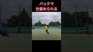 バックで仕留められる門番 #テニス #tennis #シングルス #硬式テニス #テニス上達 #テニスオフ