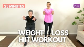 25 minute Weight Loss Workout | HIIT for Seniors, Beginners