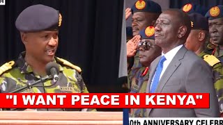 Listen to what New KDF General Kahariri told Ruto face to face today infront of Military Officers!