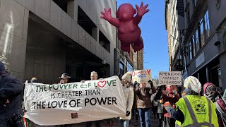 Hundreds of protesters gather in Boston in opposition to Donald Trump and Elon Musk