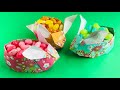 easy bunny origami paper folding craft. fun birthday decorations gift cards cute party favors.