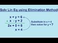 Algebra - Solving Linear Equations using the Elimination Method 1/3