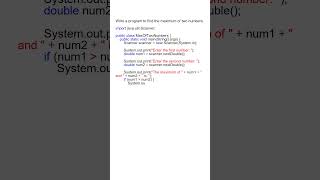 Java Tutorial: Finding the Maximum of Two Numbers #coding #java #programming