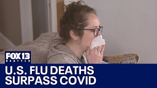 Flu deaths in US outpace COVID deaths