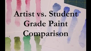 What is the difference between Artist and Student watercolour paints watercolor compare