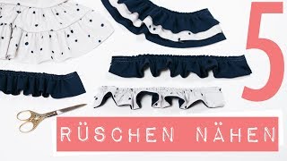 5 Rüschen Arten nähen | Rüschen TREND selber nähen lernen