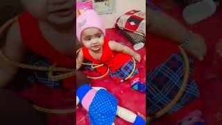 ଝିଅ ତାର doll 🎎କୁ ବାନ୍ଧିବ କହୁଛି🥰🥰#cutebaby #viralvedio