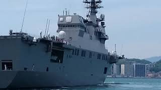 門司港　護衛艦「ひゅうが」出港③