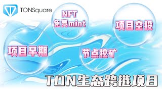 TON链生态跨链早期项目tonsquare｜项目早期有空投｜NFT免费mint｜节点挖矿赚TOS代币！#加密货币 #ton #挖矿