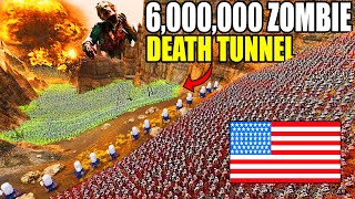 Can 20,000 US ARMY Hold DEATH TUNNEL vs 6,000,000 Zombie Army Charge?! - UEBS 2: Best Mods