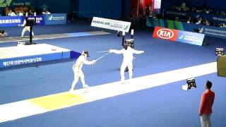 14.09.20 T08-Jung Jinsun(KOR) vs Minobe Kazuyasu(JPN)-2014Incheon AG. Fencing ME Ind. by UnTouche