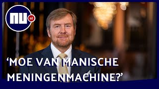 Koning in kersttoespraak: 'Misschien bent u moe van de manische meningenmachine' | NU.nl