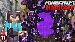I Built a MEGA Nether Portal in HARDCORE MINECRAFT 1.18 SURVIVAL Let's Play (#11)