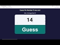 Number Guessing Game created with Javascript
