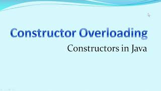 Constructor Overloading Concept Explained | Program Example | Java | ICSE