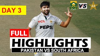 PAKISTAN VS SOUTH AFRICA FULL MATCH HIGHLIGHTS 1ST TEST 2024 DAY 3 | PAK VS SA