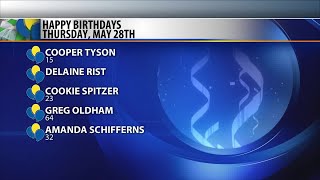 Birthdays and anniversaries 5-28-20