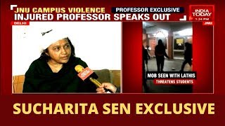 Injured JNU Professor, Sucharita Sen Talks To Rajdeep Sardesai About the Campus Violence