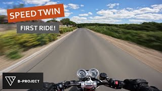 Triumph Speed Twin // Raw Audio Exhaust Sound - POV [4K]