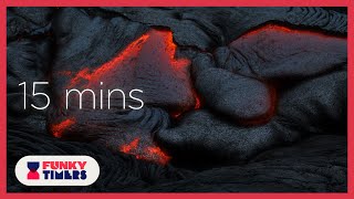 Volcano Eruption and Lava 15 Minute Timer | Relaxing Music for Study | 4K