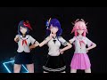 【Genshin Impact MMD／4K／60FPS】「TRIPLE JK」 Raiden Ei × Yae Miko × Kujou Sara【Adios】