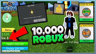 Noob to Pro but i spend 10000 Robux as level 1 (Blox Fruits)