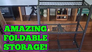 Simple Foldable Portable Shelving Solution - Origami Storage