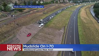 Westbound Lanes Of I-70 Near Avon Closed Due To Mudslide Thursday Evening