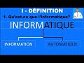 LEÇON 1 : INTRODUCTION A L'INFORMATIQUE | INITIATION A L'INFORMATIQUE | Mon Prof d'Info