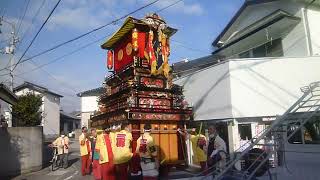 【ミニ尺シリーズ】２０２２年【西条祭り】石岡神社秋の例大祭本殿祭前裏だんじり（整理番号020706）