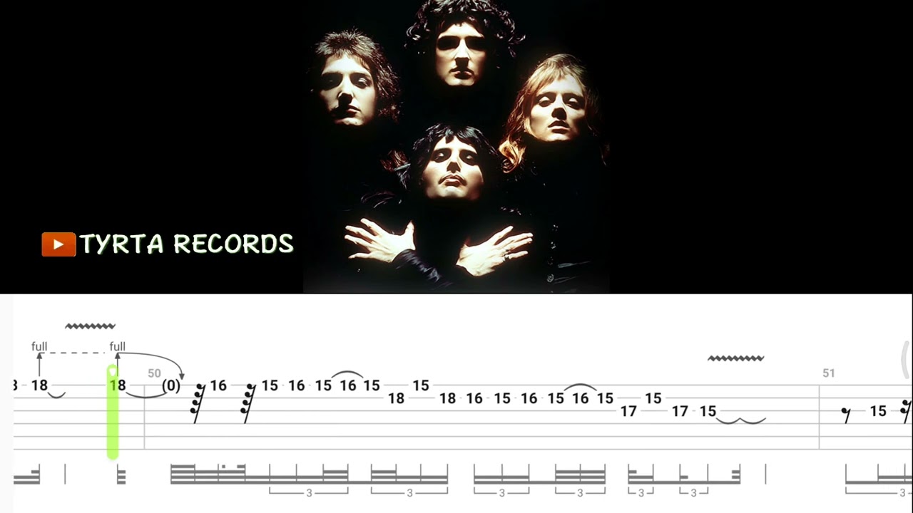 Queen Bohemian Rhapsody Tab Solo Guitar - YouTube